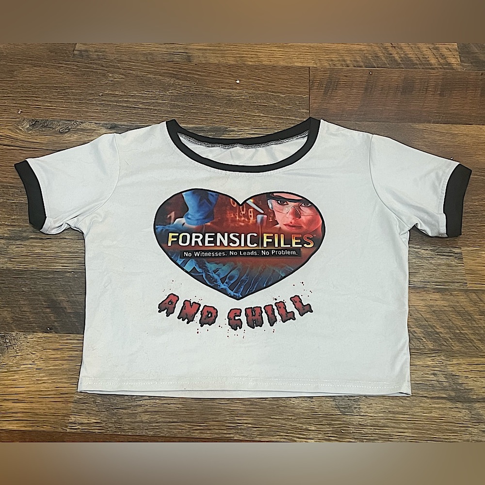 Forensic Files and Chill Crop Top Size S